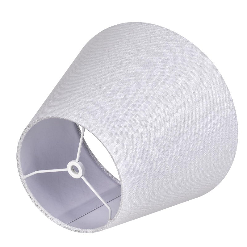 ALUCSET White Lamp Shade, ALUCSET Barrel TC Cloth Small Lampshade for Table Lamp and Floor Light, 6x10x7.5", Natural Linen Hand Crafted, Spider - Image 5